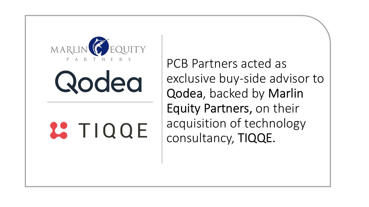 PCB Partners acted as the exclusive buy-side advisor to Qodea on the ...
